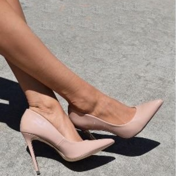 So Me Shoes - Blush Suede Pumps